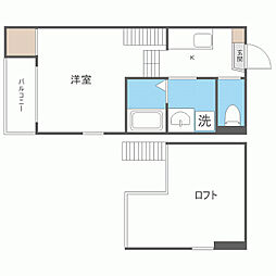 アンコール七隈 1Kの間取図画像
