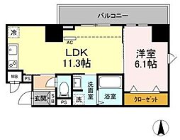 JeGlycine寿町 1LDKの間取図画像