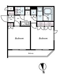 ルーブル荻窪参番館 3階2Kの間取り
