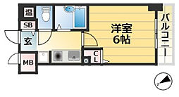 エステムコート神戸西 1Kの間取図画像