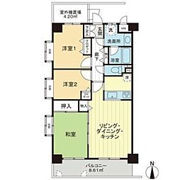 マートルコート戸田公園 3LDKの間取図画像
