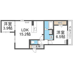 スターブル 2LDKの間取図画像