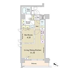 セレサ東日本橋 1LDKの間取図画像
