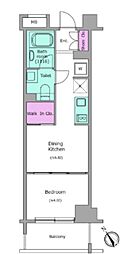 レジディア荻窪 1DKの間取図画像
