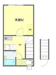 マウ東高円寺 2階1Kの間取り