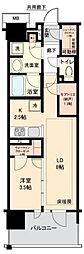 リビオシティ南砂町ステーションサイト 1LDKの間取図画像