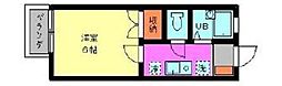 ピエールシュヴゥ石毛 1Kの間取図画像