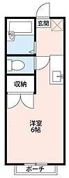 エステートピアシティ5A棟 ワンルームの間取図画像