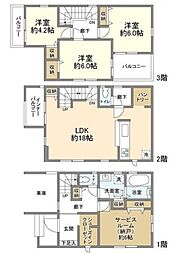 Kolet川口上青木 1階3SLDKの間取り