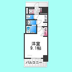 S-RESIDENCE堺altklas 13階1Kの間取り