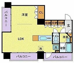 東京メトロ有楽町線 月島駅 徒歩2分の賃貸マンション 6階1LDKの間取り