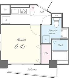 チェリーコート西小山 1Kの間取図画像