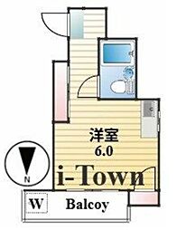 コーポ滝野川 ワンルームの間取図画像