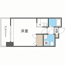 エステート・モア警固 1Kの間取図画像