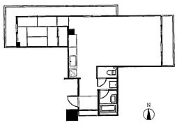 目白アビタシオン 2階1LDKの間取り
