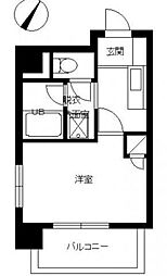 スカイコート日本橋浜町公園 1Kの間取図画像
