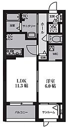 Ｔｓ ｇａｒｄｅｎ川崎大師2 2階1LDKの間取り