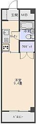 101セントラルビル 1Kの間取図画像
