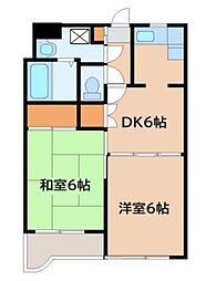 ウェンゲン 2DKの間取図画像
