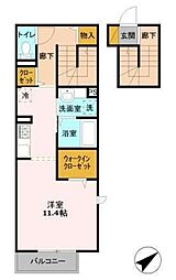 セレジェイラ ワンルームの間取図画像