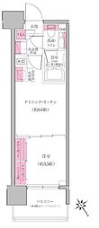 レジディア門前仲町プレイス 1DKの間取図画像