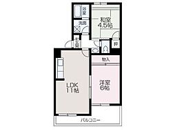 ネオマルシェ 2階2LDKの間取り
