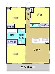 ナインパレス 3LDKの間取図画像