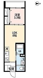 robot home 西大宮III 3階1LDKの間取り