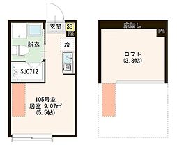 ヒルズプレミアム上板橋 ワンルームの間取図画像