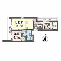 サザンブライト碩田 A0401 ｜ 大分県大分市泉町9-1（賃貸マンション2LDK・4階・63.42㎡） その2