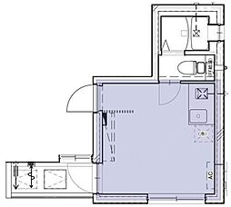 PROTO武蔵小山 4階ワンルームの間取り