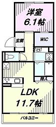 コモドTen 1LDKの間取図画像