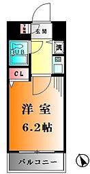 ベルエアー上馬 4階1Kの間取り