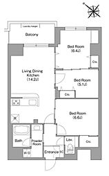 コンフォリア・リヴ豊洲キャナル 3LDKの間取図画像