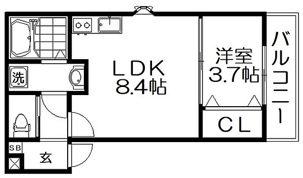 （仮称）ジーメゾン渚元町プレディア 103｜大阪府枚方市渚元町(賃貸アパート1LDK・1階・30.39㎡)の写真 その2