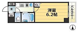 エステムコート新神戸エリタージュ 1Kの間取図画像