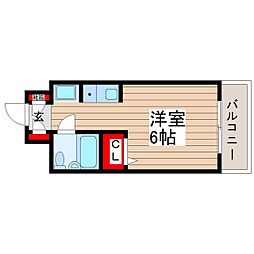 モンシェール新小岩 ワンルームの間取図画像
