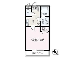 ラヴィータイデアーレ和光中央 2階1Kの間取り