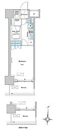 ルフォンプログレ清澄白河プレミア 1Kの間取図画像