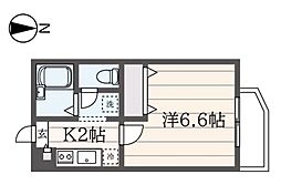 ソリッド西船橋 1Kの間取図画像