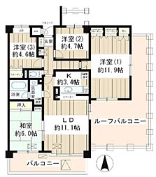 フィオーレ 4LDKの間取図画像