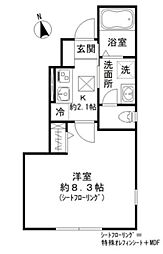 Ｋハイム中延 1階1Kの間取り