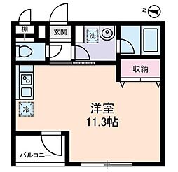 サン・ルミエール 3階ワンルームの間取り