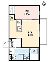 Cullinan MISATO(カリナン ミサト) 1LDKの間取図画像
