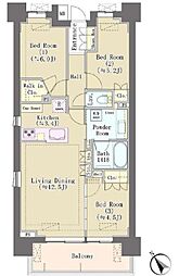 パークホーム柏あけぼの二丁目 3LDKの間取図画像