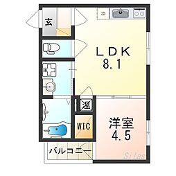 グランピア 1LDKの間取図画像