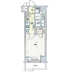 ルーブル王子本町 4階1Kの間取り