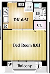 パラスト中板橋 1DKの間取図画像