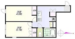 アイレジデンス 2Kの間取図画像