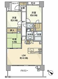 川崎サイトシティ2番館 3LDKの間取図画像